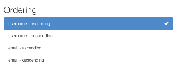 Ordering Filter